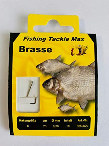 Fishing Tackle Max GmbH & Co. KG 10 St. 6er Angelhaken für Brasse - Größe 6