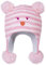 LANGZHEN Kleinkind Kinder Kleinkind Winter Hut, Earflap Strick Warme Kappe Fleece gefütterte Mütze für Baby Jungen Mädchen (Bär-Rosa Streifen, 6-12 Monate)