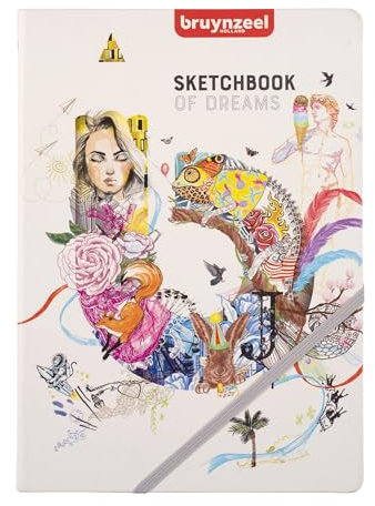 Bruynzeel Creatives Sketch/Notizbuch A4, 140 g/m², 80 Blatt, weiß