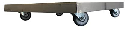 Pflanzenroller Trendline-V200E bis 200kg Deckplatte aus Edelstahl gebürstet (300x300mm)