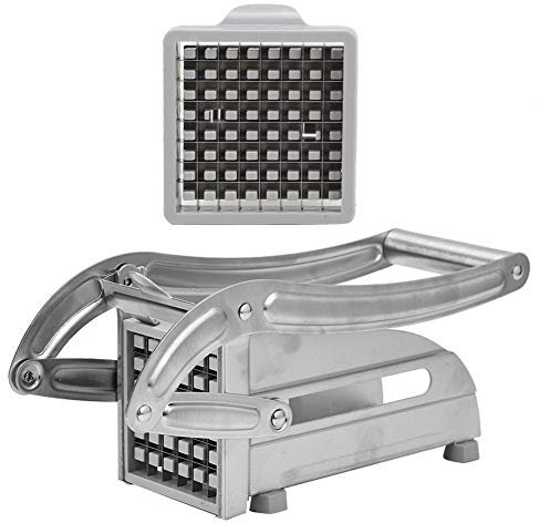 Taglia Patate Fritte in Acciaio Inossidabile, Tagliapatate Professionale Easy Veggie Dicer Chopper con 2 Lame Intercambiabili, Ottimo per Patate, Cipolle, Carote, Cetrioli