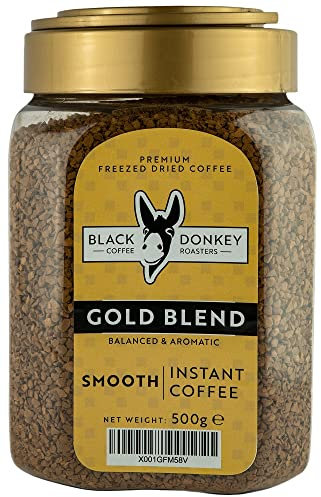 Black Donkey Coffee Roasters - Instant Coffee Gold Blend 500g | Premium Freeze Dried Coffee | Smooth & Balanced | Jar 500g