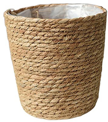 LOVIVER Macetas de Fibra de Maceta Decorativa Maceta Bolsa de lavandería Color de Natural Macetas Tejidas para Picnic Decoración para hogar
