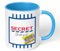Print Maniacs Secret Santa Mug Gift Christmas Funny Novelty Humor Office TES*o Shopping Gift (Blue Fill)