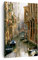 Wandbilder Dekoration Wohnzimmer Venedig Brücke Wasser Haus Bilder auf Leinwand 80x120cm Leinwandbild mit Rahmen Schlafzimmer Küche Deko Wand Kunstdruck Art Groß XXL Wanddeko Bild Canvas PA80x120-2532