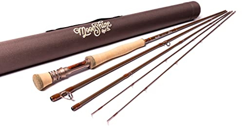 Moonshine Rod Company The Drifter II Canne à pêche à la mouche avec étui de transport et pointe de canne supplémentaire Action moyenne 7 W 3 m