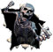 Bemvp Car Sticker Creativity Metal Skeleton Skull,Auto Motorcycle Waterproof Cover Scratches Funny Decals PVC