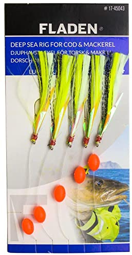FLADEN Luminous Silk Rig - Feder-Vorfach (1/0, gelb)
