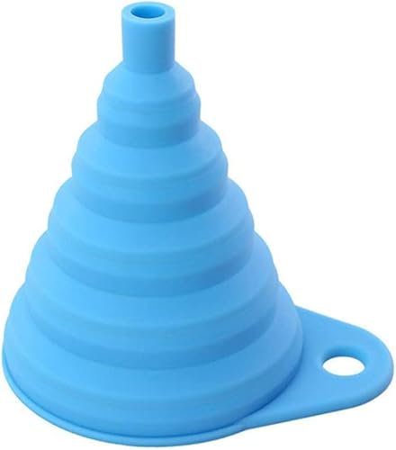 EdirFtra Funnel, foldable silicone funnel for kitchen, household and car, kitchen aid for hanging or storing in the drawer.