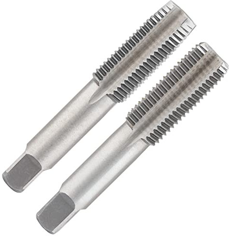 Qjaiune 2 grifos M20 x 1.5, rosca métrica M20, herramienta de roscado de rosca de mano derecha, machos de fresado de rosca HSS (M20 x 1.5, tapón cónico y enchufe)