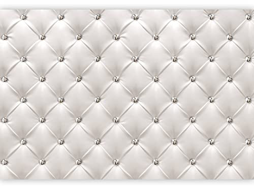 murando Fototapete selbstklebend Leder-Optik Abstrakt Tapete Wandtapete Klebefolie Dekorfolie Tapetenfolie Wand Dekoration Wandaufkleber Wohnzimmer Blumen Stepp Polster Illusion
