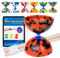 Juggle Dream Jester Diabolo Set - avec Axe Fixe Diabolo, Baguettes en Bois et Vidéo d'apprentissage en Ligne - Jouets de Jonglage (Noir/Rouge)
