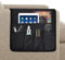 Volumoon Organiseur d'Accoudoir de Canapé, Antidérapant, 5 Poches, Sofa Fauteuil Sac de Rangement à Suspendre D'accoudoir, pour Télécommande, Tablette, Câble de Recharg, Magazine, Lunettes (Noir)