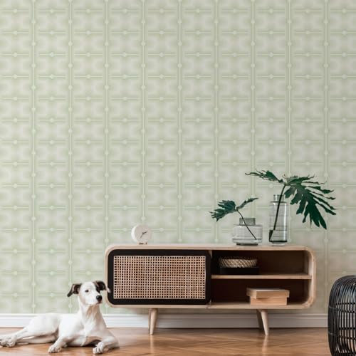A.S. Création Retro-Tapete 70er Jahre 0,53 x 8,5 m -Tapete-Vintage Grafik-Muster in Grün, Creme - Vliestapete Retro Chic Made in Germany - 395331