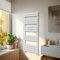 NRG Modern Bathroom 1600 x 600mm Flat Panel Heated Towel Rail Radiator White for Living Room and Kitchen