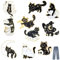 10 Stück Katzeg Brosche, Katzenemaille Broschennadeln, Schwarze Katzen Emaille Pins, Abzeichen Für Rucksäcke Kleidung, Für Rucksäcke, Kleidung,Accessoires, Können Vielen Gelegenheiten Tragen.