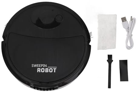 Miokycl Roboterstaubsauger Balck Smart Kehrroboter 3 in 1 Starke Saugdrehrad Mini Wischsauger Hartboden, Miokyclmuh7we6a15