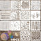 14 Stück Schablonen Wandgestaltung Set,Ymapinc Wiederverwendbar Schablone Schichtung Schablonen zum Malen Zeichnung Malschablonen für Scrapbooking Handwerk Deko