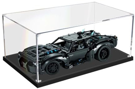Acryl Vitrine Transparente Kompatibel Mit Le-go 42127 Streitwagen Modelle,50×25×20 cm Staubgeschützte Aufbewahrung und Organisation Vitrine für 42127 (Nur Display Case) B