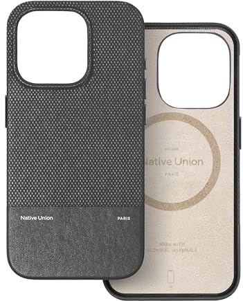 Native Union (Re Classic Case 3.0 – MagSafe kompatibel mit integrierten Magneten – Widerstandsfähige & recycelte Materialien – Ultrahaltbar mit 6ft / 1,8m Sturzschutz für iPhone 16 (Schwarz)