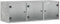 QJBSAVVA Kleiner Schrank Outdoor Schrank Spind Schrank Mehrzweckschrank - Wandschrank mit Glastüren Betongrau 102x37x35 cm für Schlafzimmer Abstellraum Büro Wohnzimmer