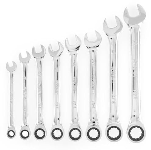 RYOBI 8-teiliges metrisches Ratschen-Ringmaulschlüssel-Set
