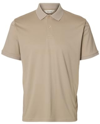 Selected Homme Male Polohemd aus Strick Kurzarm | Knitted polo shirt