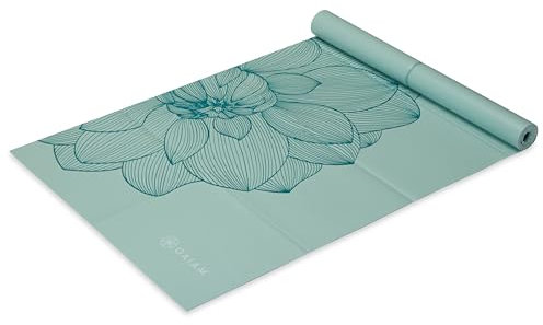 Gaiam Yogamatte – faltbare Reise-Fitness- und Übungsmatte – faltbare Yogamatte für alle Arten von Yoga, Pilates und Bodentraining (L x B x T) 172 x 61 x 2 mm