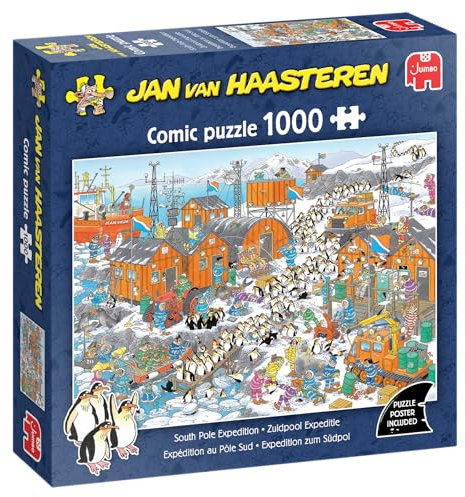 Jan Van Haasteren JVH South Pole Expedition Adult Jigsaw Puzzle 100% Recycled Cardboard 1000 Pieces Jumbo
