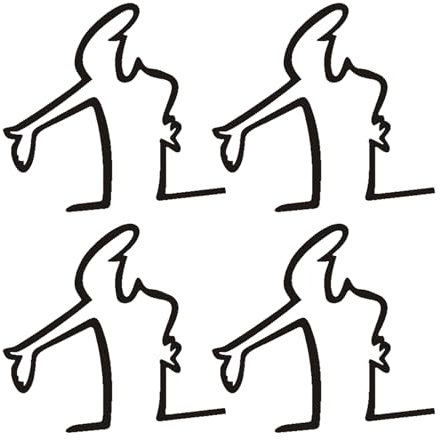 Generisch 4 Stück Lustige Auto Aufkleber Cartoon Kratzeraufkleber Wütender Mann Comic Stil 8 x 8 cm Reflektierend Wasserdicht Für Auto Laptop Kühlschrank Tür