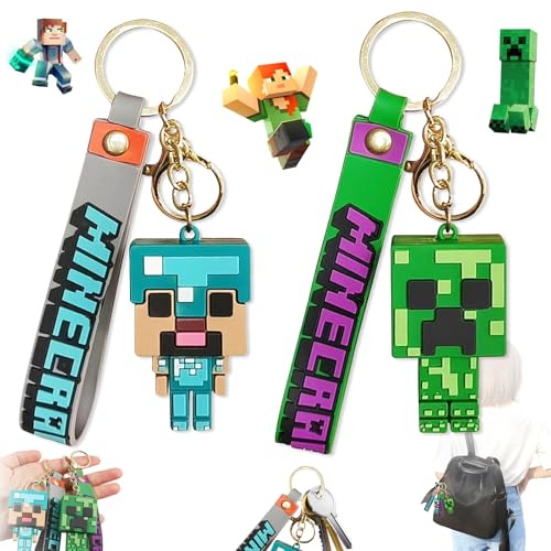 lankai 2 Stück Geschenkidee anime keychain set, Spiel 3D Schlüsselanhänger | Anime figuren spiel schlüsselanhänger, Game Schlüsselanhänger Silikon, Schultasche Dekor, Gamer Geschenke, Partyzubehör