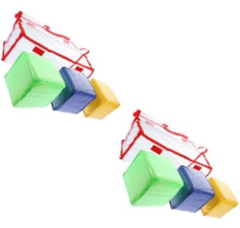 ifundom 2 Sätze Kartenlernspielzeug Lehrreich Taschenwürfel Lehre Schulwürfel Spielwürfel Klassenzimmer Würfelspielzeug Zum Lernen in Der Schule Würfel Mit Taschen PVC 3 Stücke * 2