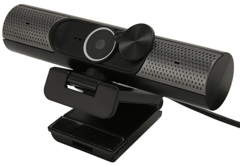 Cuifati Webcam USB 2K avec Micro et Haut-Parleur, Caméra de Streaming Automatique de Mise au Point Automatique 30FPS, Caméra Informatique, pour Ordinateur Portable de Bureau