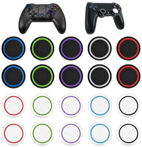 40 Piezas Tapas de Joystick Thumbstick Grips, Tapas Protectora de Silicona para PS4 PS5 Mando Xbox One Series Dualsense, Mando Cubierta de Apretones de Pulgar de Silicona (Coloreados)