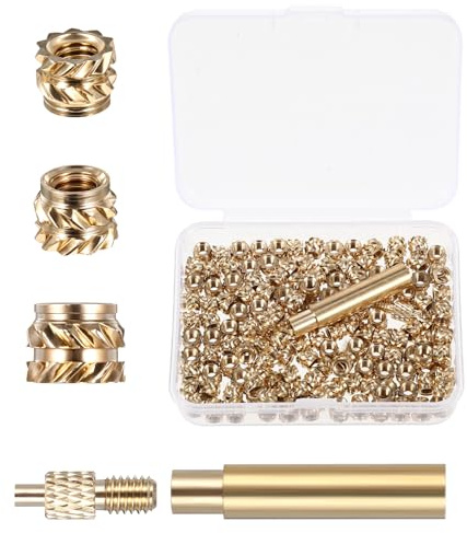 150PCS M3 Threaded Inserts, M3 Heat Set Inserts, Brass Threaded Insert, Brass Insert Nut with Soldering Iron Tip, Metric Knurled Nuts for Plastic and 3D Printing Components