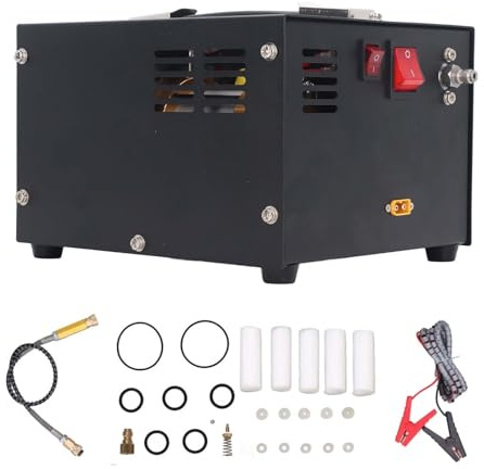 Compresor de aire PCP DC12V Bomba de alta presión 30MPA con enfriamiento del ventilador de pantalla LED para pistolas de airsoft pistolas de pintura de aluminio acero inoxidable