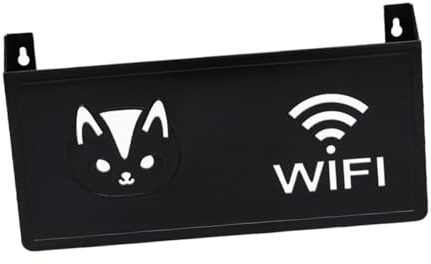 EPIGEIST Wall-mounting Router Storage Box No Drilling Required Mesh Ventilated Organizer for Wifi Router Tv Box and Small Electronics Space-saving Wall Holder for Home Office