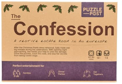 Festive Escape Room In An Envelope | Perfect For Christmas Games Night | Escape Room In A Box | Puzzle Mystery Game - The Confession