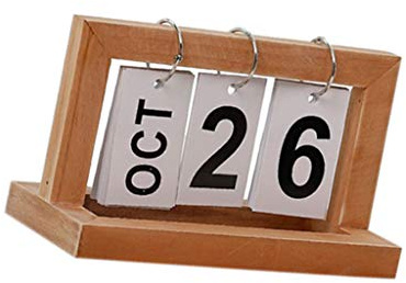 Praktischer Flipchart aus Holz Ewiger Kalender DIY Desktop Kalender Natur