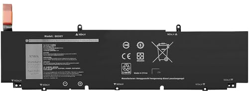 97Wh XG4K6 batterie d'ordinateur portable Remplacement pour Dell XPS 17 9700 9710 9720 9730 pour Precision 5750 5760 5770 Série P92F P92F001 P92F002 P92F003 01RR3 001RR3 F8CPG 0F8CPG 5XJ6R KVPMY 0YY3V
