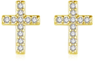 Estrellique Ohrstecker Silber 925, Silber Stern/Hufeisen/Kreuz Ohrringe | 925 Sterling Silber Ohrstecker mit AAAAA Cubic Zirkonia, Unisex Klein Knorpel Tragus Ohrringe Stecker für Damen Mädchen