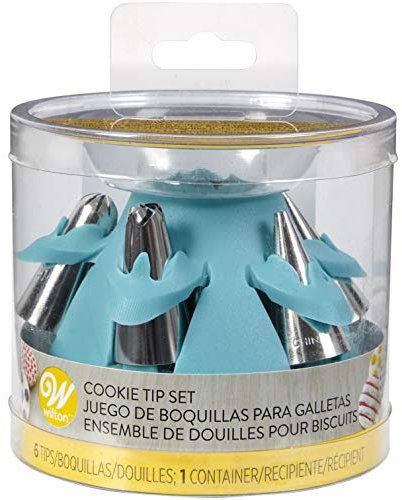Wilton 2104-3861 Cookie - Juego de boquillas para repostería (silicona, metal), color azul