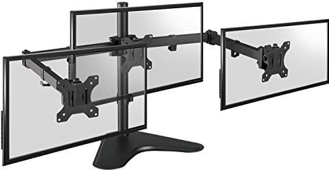TekBox Monitor Mounts - Multi Arm Stands for 1 2 3 or 4 Computer Screens Single Twin Triple Quad (Triple)