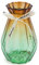 OFFIDIX Vase en Verre dégradé Multicolore Vase géométrique à facettes en Verre coloré pour la Maison, Le Bureau ou Le Mariage (Vert Brun)