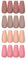 Laza 96 Pcs Colorful Fake Nails 4 Pack Long Ballet Ballerina Coffin Lotus Pink Nude Champagne Full Cover Long Matte Artificial Acrylic Nails - Lotus Cinnamon