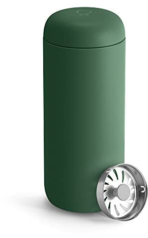 Fellow Carter Move - Tasse de voyage - Gobelet à café et à thé isotherme en acier inoxydable avec intérieur en céramique et protection anti-éclaboussures, vert cargo, 470 ml