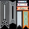Lesezeichen Metall Stanzformen DIY Handwerk Kohlenstoff Stahl Prägung Vorlage Metall Stanzschablone Scrapbooking Werkzug und Dünn Banner Stanzform für Kartenherstellung (Klassischer Stil)