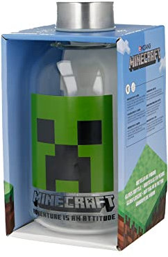 Stor8412497004447Vidrio Botella, 620 ml Capacidad, Minecraft