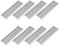 INCREWAY Air Vent Grille, 8Pcs Silver 230mmx67mm Plastic Rectangle Ventilation Grille for Wardrobe Shoes Cabinet Bathroom Door