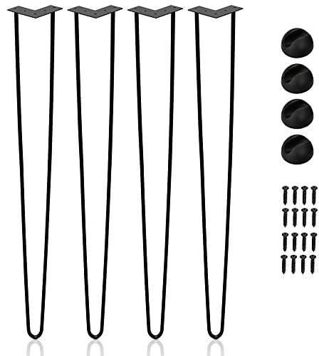 Jopassy 4X Hairpin Legs tischbeine 72cm Tischgestell Tischkufen Austauschbare Tisch&Schrank Beine mit Bodenschoner und Schrauben